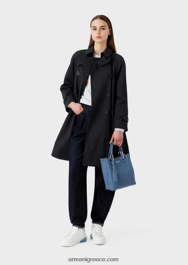 γυναίκες Armani τσάντα αγορών με στάμπα ελαφιού myea κάθετη 4046R6694 μπλε