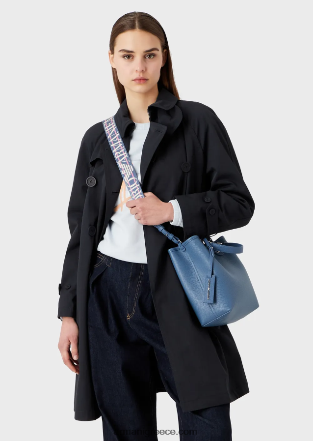 γυναίκες Armani τσάντα αγορών με στάμπα ελαφιού myea κάθετη 4046R6694 μπλε