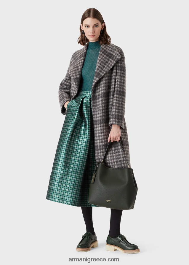 γυναίκες Armani Τσάντα ώμου myea με στάμπα ελαφιού 4046R6697 πράσινο του δάσους