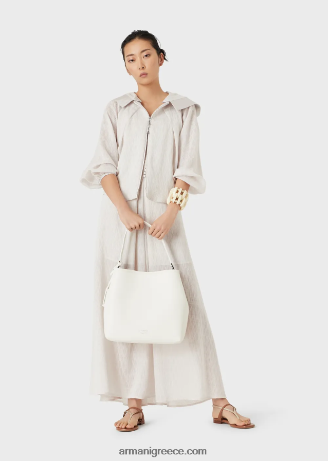 γυναίκες Armani Τσάντα ώμου myea με στάμπα ελαφιού 4046R6699 γκρί