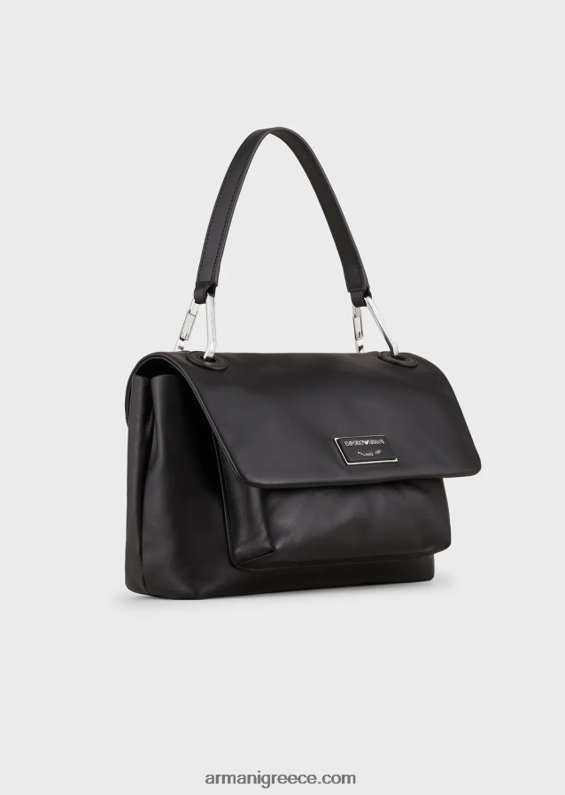 γυναίκες Armani myea bag Τσάντα χειρός οικολογικό δέρμα με πτερύγιο 4046R6717 μαύρος