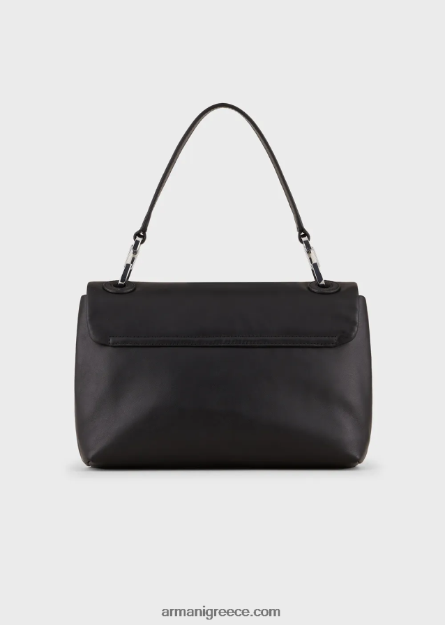 γυναίκες Armani myea bag Τσάντα χειρός οικολογικό δέρμα με πτερύγιο 4046R6717 μαύρος