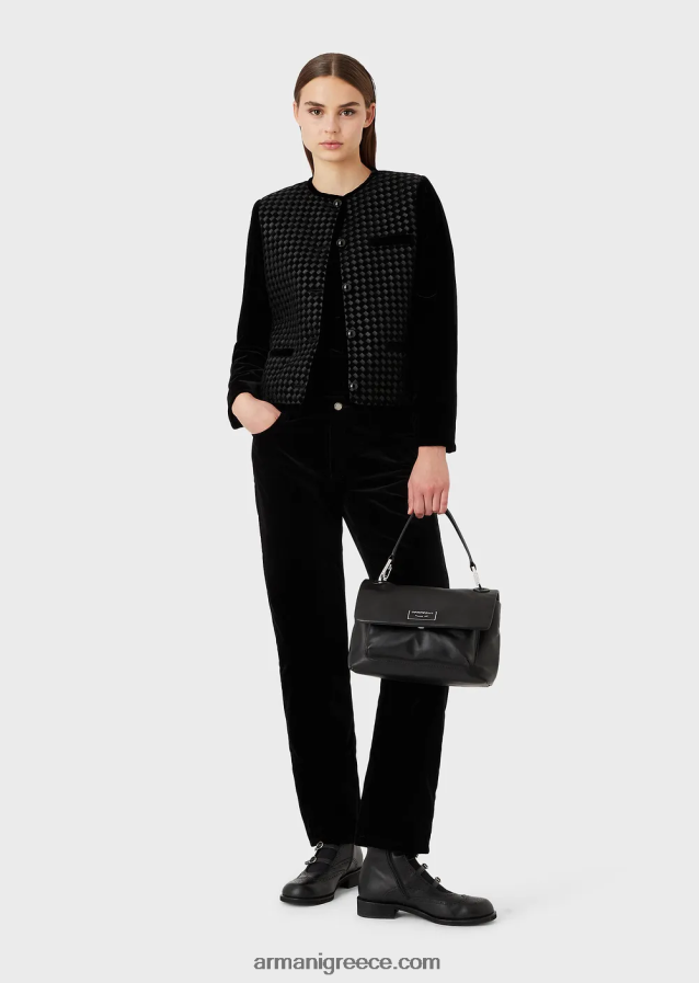 γυναίκες Armani myea bag Τσάντα χειρός οικολογικό δέρμα με πτερύγιο 4046R6717 μαύρος