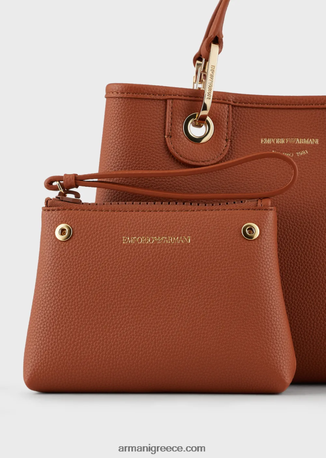 γυναίκες Armani myea bag μικρό shopper bag με στάμπα ελάφι 4046R6655 βοός