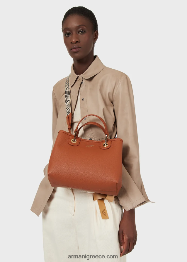 γυναίκες Armani myea bag μικρό shopper bag με στάμπα ελάφι 4046R6655 βοός