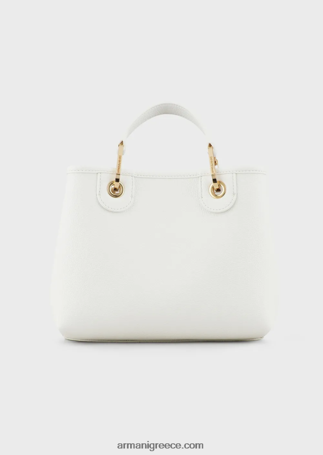 γυναίκες Armani myea bag μικρό shopper bag με στάμπα ελάφι 4046R6656 άσπρο
