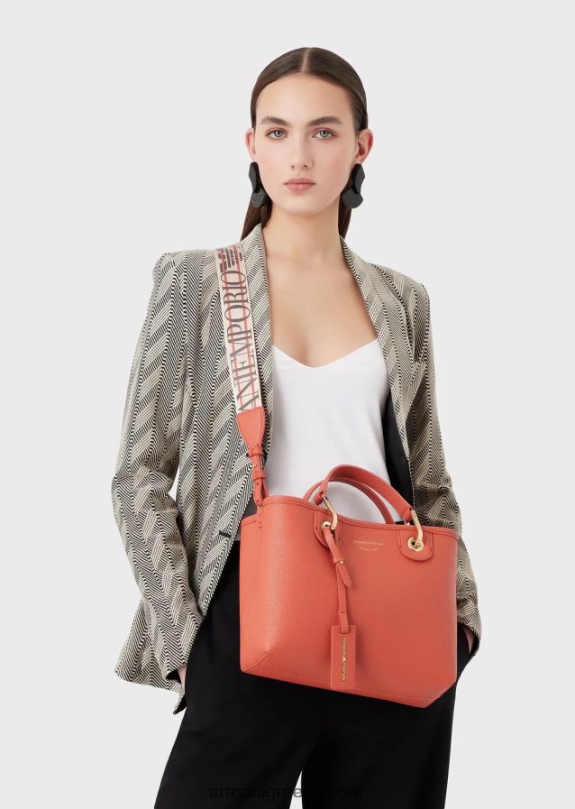 γυναίκες Armani myea bag μικρό shopper bag με στάμπα ελάφι 4046R6658 βοός