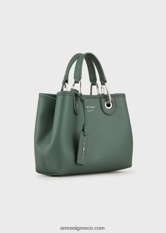 γυναίκες Armani myea bag μικρό shopper bag με στάμπα ελάφι 4046R6661 πράσινος