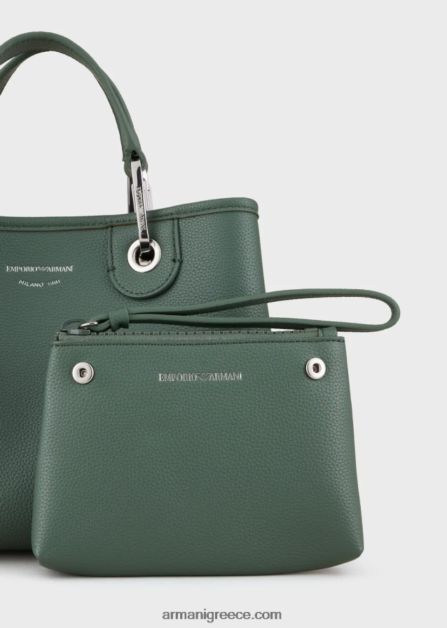 γυναίκες Armani myea bag μικρό shopper bag με στάμπα ελάφι 4046R6661 πράσινος