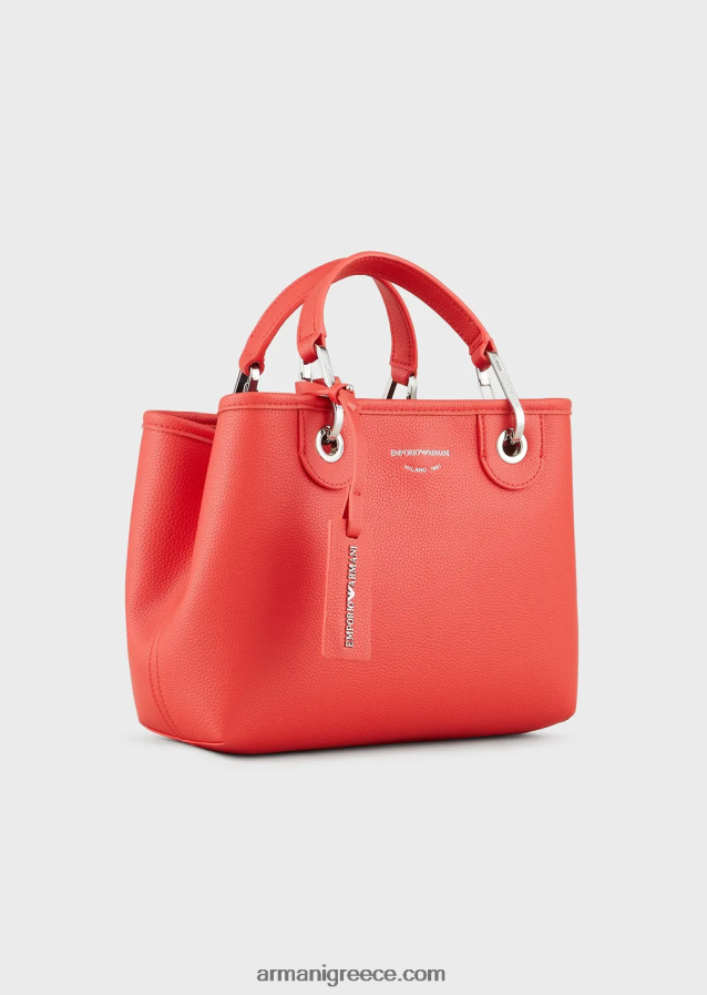 γυναίκες Armani myea bag μικρό shopper bag με στάμπα ελάφι 4046R6662 πορτοκάλι