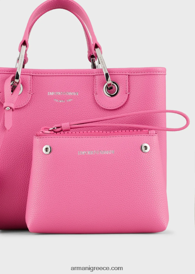 γυναίκες Armani myea bag μικρό shopper bag με στάμπα ελάφι 4046R6665 φουξία