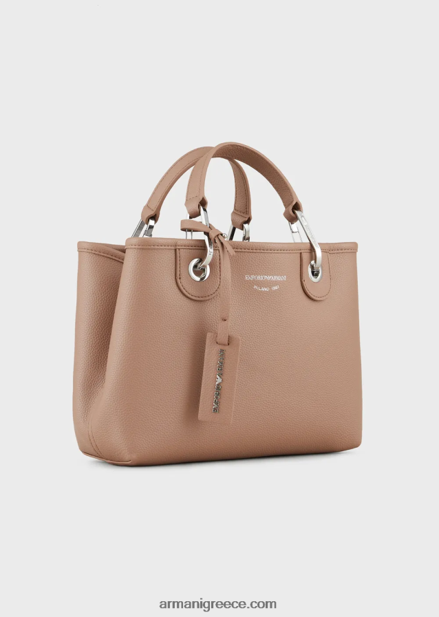 γυναίκες Armani myea bag μικρό shopper bag με στάμπα ελάφι 4046R6666 μπλε