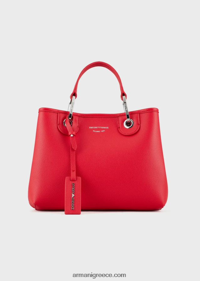 γυναίκες Armani myea bag μικρό shopper bag με στάμπα ελάφι 4046R6667 μπορντό