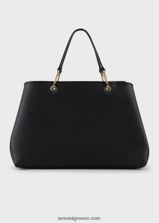 γυναίκες Armani μεγάλη τσάντα myea shopper με στάμπα ελαφιού 4046R6688 μαύρος