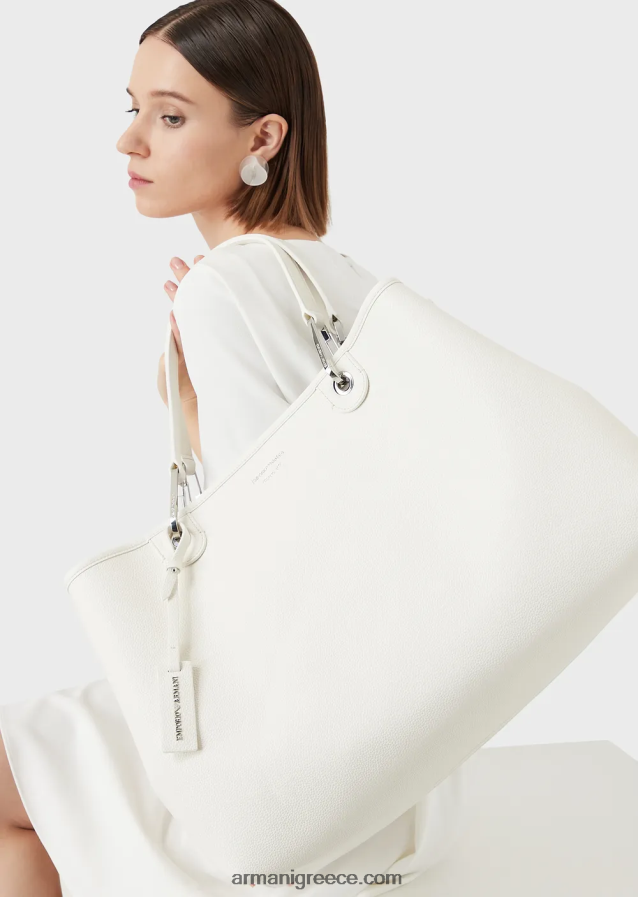 γυναίκες Armani μεγάλη τσάντα myea shopper με στάμπα ελαφιού 4046R6689 διχρωμία