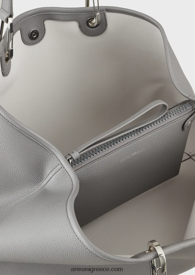 γυναίκες Armani μεγάλη τσάντα myea shopper με στάμπα ελαφιού 4046R6690 γκρί
