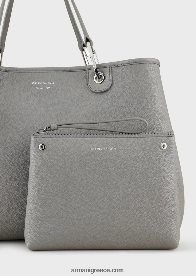 γυναίκες Armani μεγάλη τσάντα myea shopper με στάμπα ελαφιού 4046R6690 γκρί