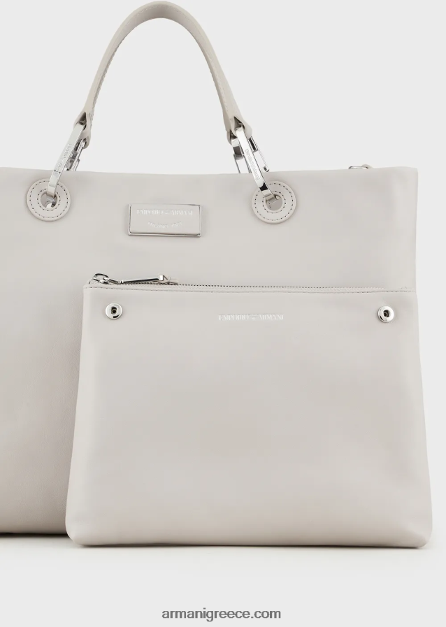 γυναίκες Armani μεσαία myea shopper τσάντα από οικολογικό δέρμα 4046R6715 πάγος