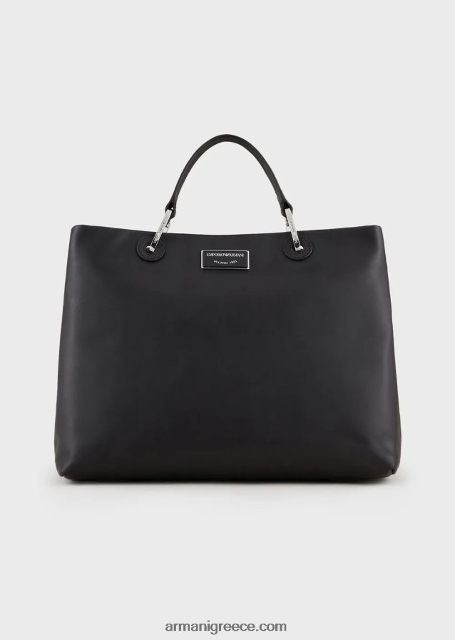 γυναίκες Armani μεσαία myea shopper τσάντα από οικολογικό δέρμα 4046R6716 μαύρος