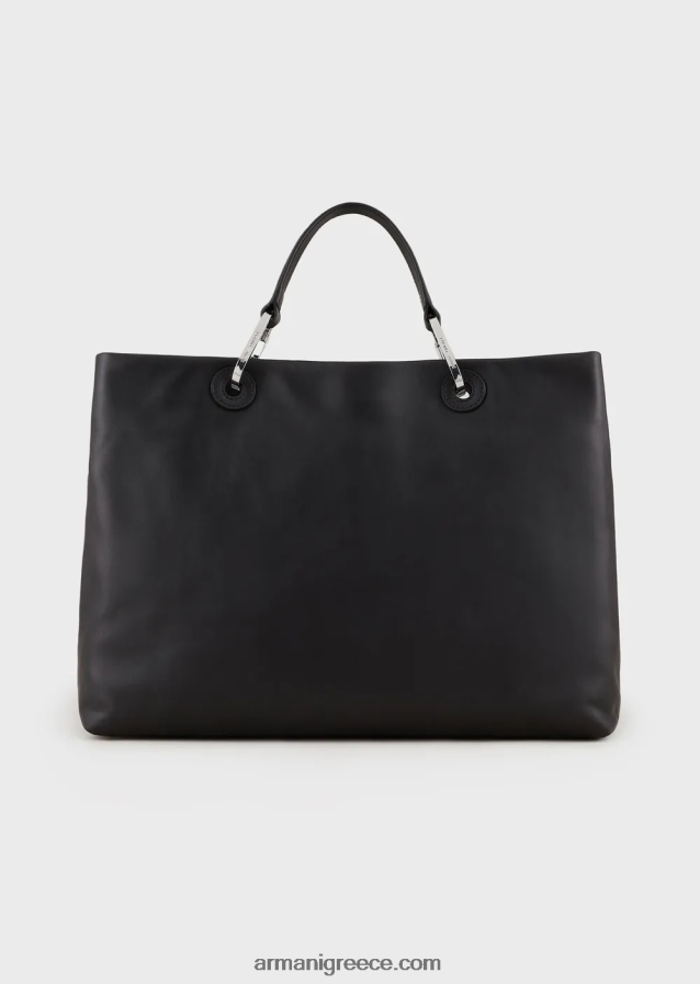 γυναίκες Armani μεσαία myea shopper τσάντα από οικολογικό δέρμα 4046R6716 μαύρος