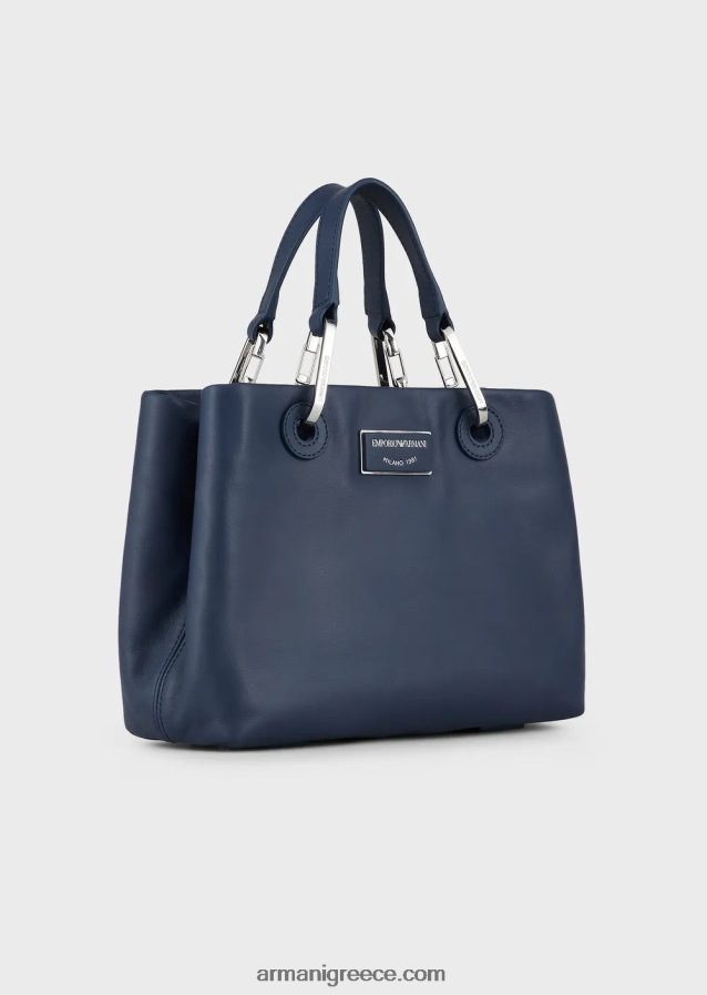 γυναίκες Armani μικρή τσάντα myea shopper από οικολογικό δέρμα 4046R6718 ναυτικό μπλε