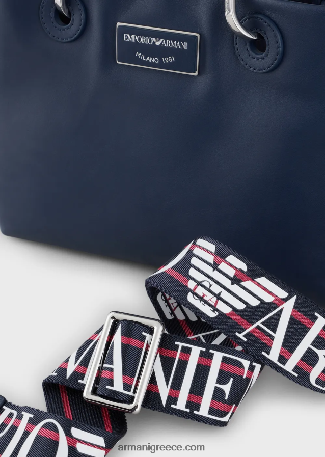 γυναίκες Armani μικρή τσάντα myea shopper από οικολογικό δέρμα 4046R6718 ναυτικό μπλε