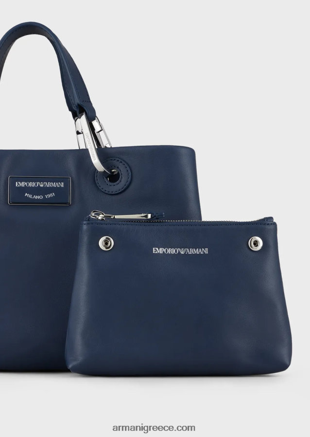 γυναίκες Armani μικρή τσάντα myea shopper από οικολογικό δέρμα 4046R6718 ναυτικό μπλε