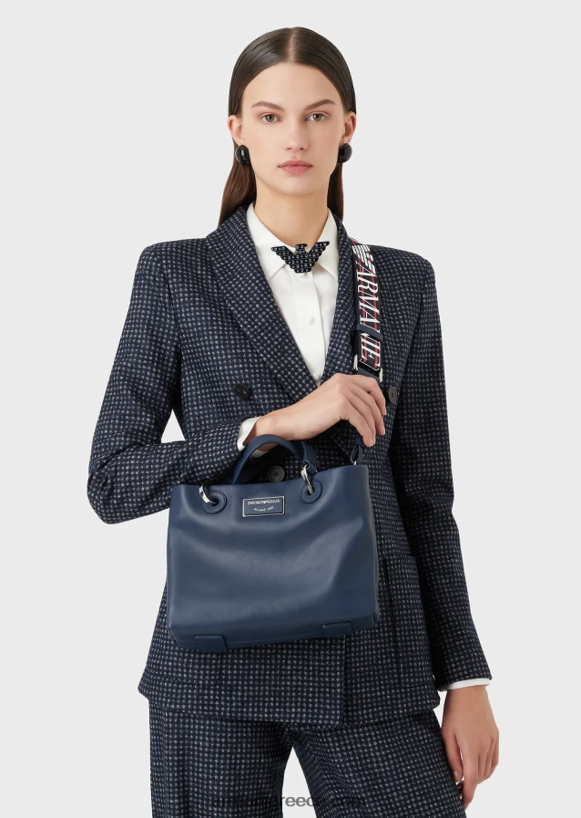 γυναίκες Armani μικρή τσάντα myea shopper από οικολογικό δέρμα 4046R6718 ναυτικό μπλε