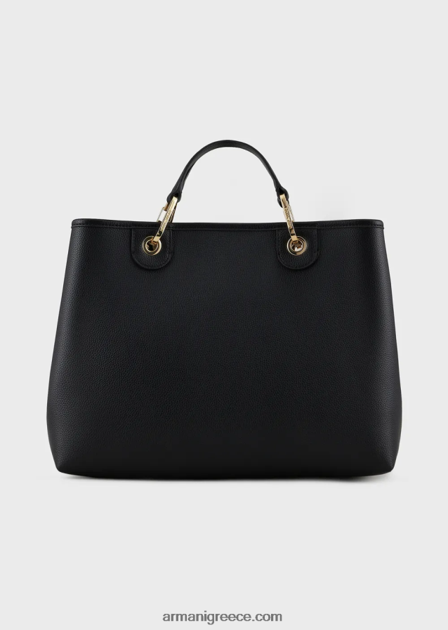 γυναίκες Armani μεσαία myea shopper bag με στάμπα ελαφιού 4046R6672 βαθύ μαύρο