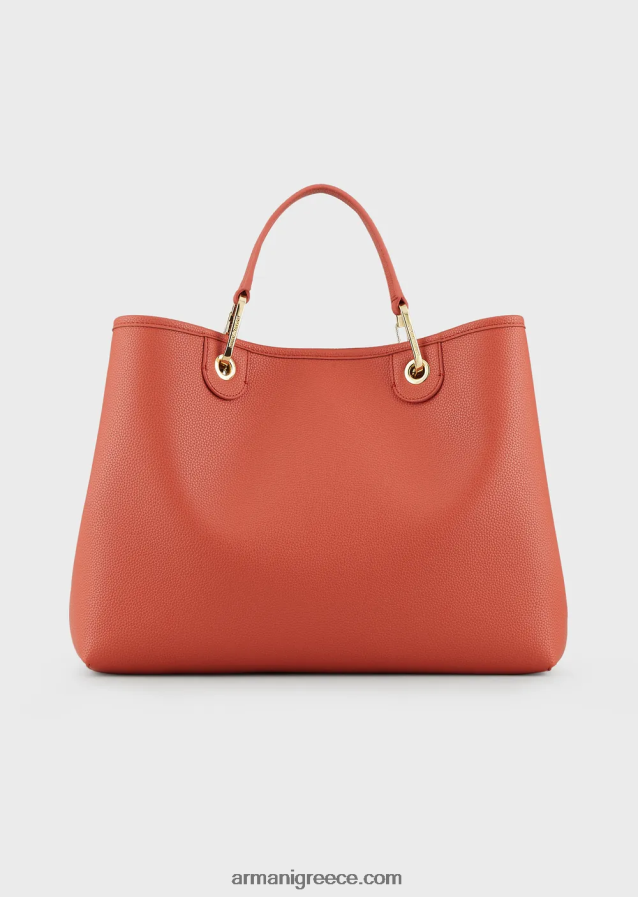 γυναίκες Armani μεσαία myea shopper bag με στάμπα ελαφιού 4046R6676 καφέ