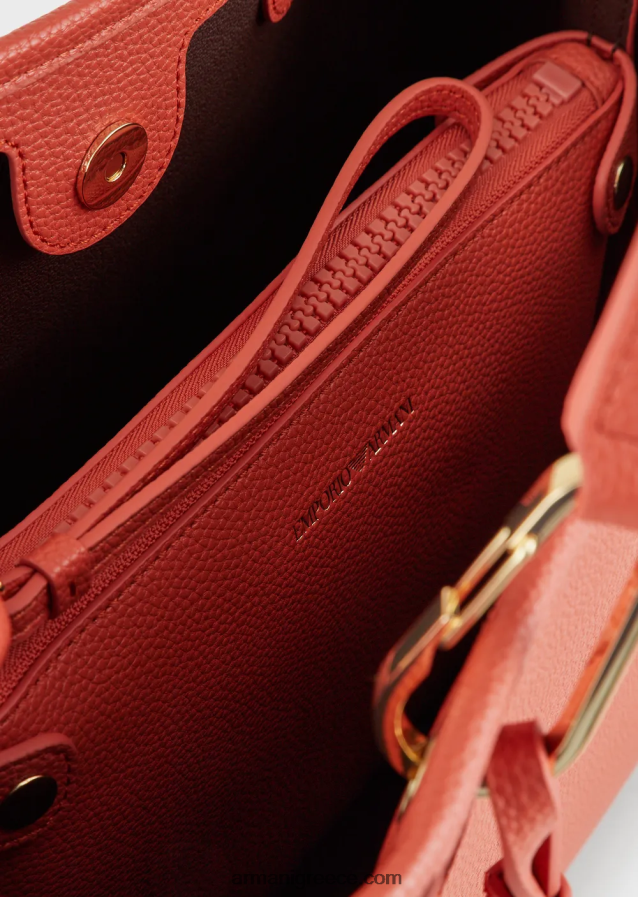 γυναίκες Armani μεσαία myea shopper bag με στάμπα ελαφιού 4046R6676 καφέ