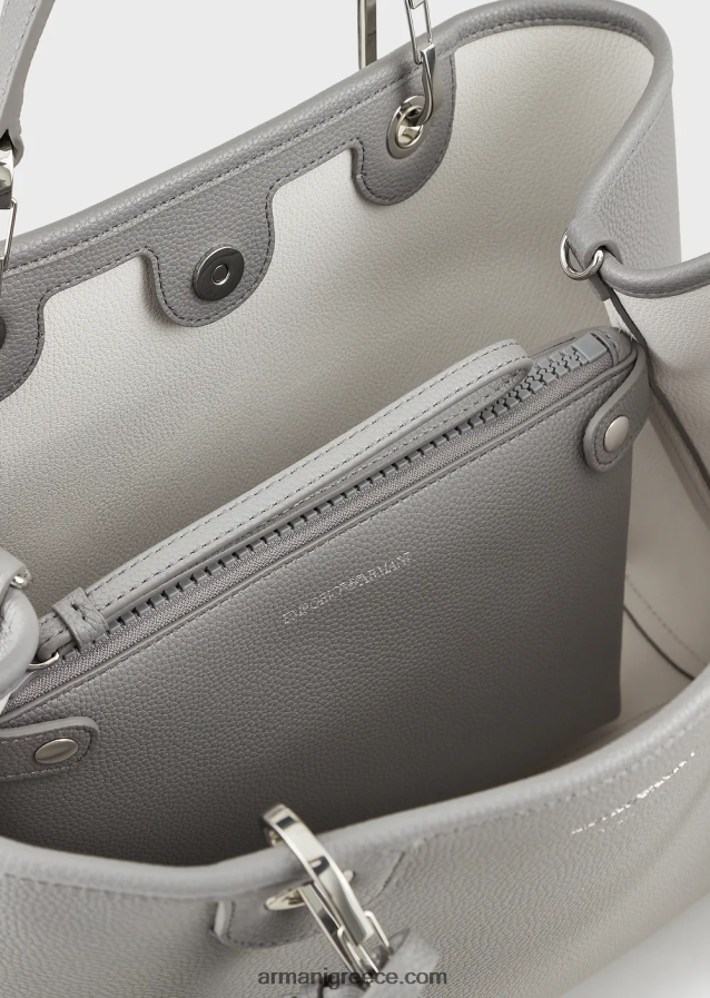 γυναίκες Armani μεσαία myea shopper bag με στάμπα ελαφιού 4046R6679 γκρί