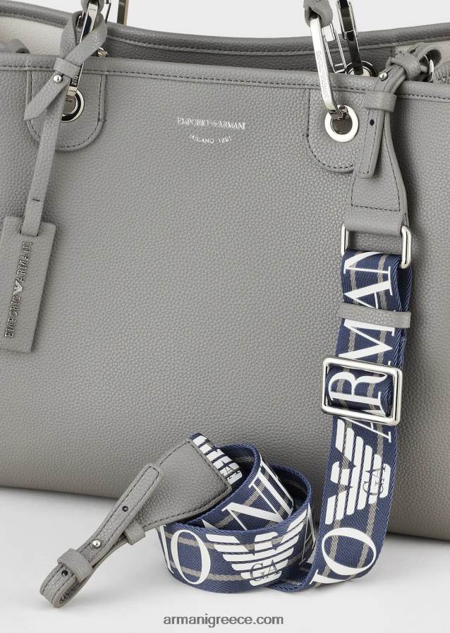 γυναίκες Armani μεσαία myea shopper bag με στάμπα ελαφιού 4046R6679 γκρί