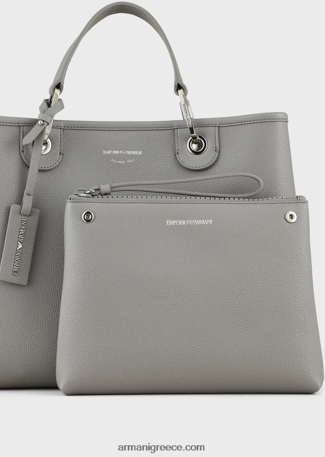 γυναίκες Armani μεσαία myea shopper bag με στάμπα ελαφιού 4046R6679 γκρί