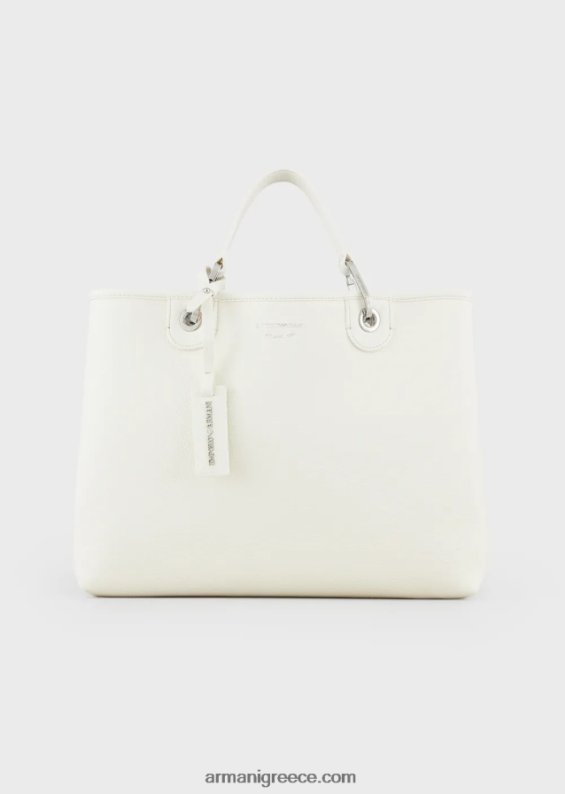 γυναίκες Armani μεσαία myea shopper bag με στάμπα ελαφιού 4046R6680 ασήμι/καπνός