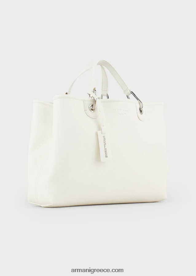 γυναίκες Armani μεσαία myea shopper bag με στάμπα ελαφιού 4046R6680 ασήμι/καπνός