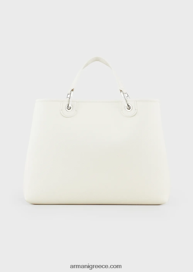 γυναίκες Armani μεσαία myea shopper bag με στάμπα ελαφιού 4046R6680 ασήμι/καπνός