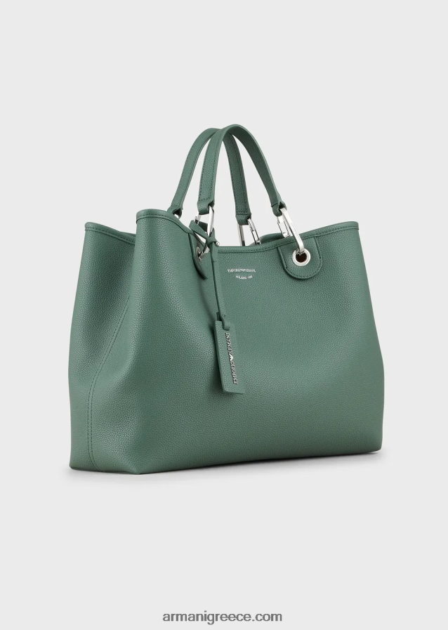 γυναίκες Armani μεσαία myea shopper bag με στάμπα ελαφιού 4046R6681 πράσινος