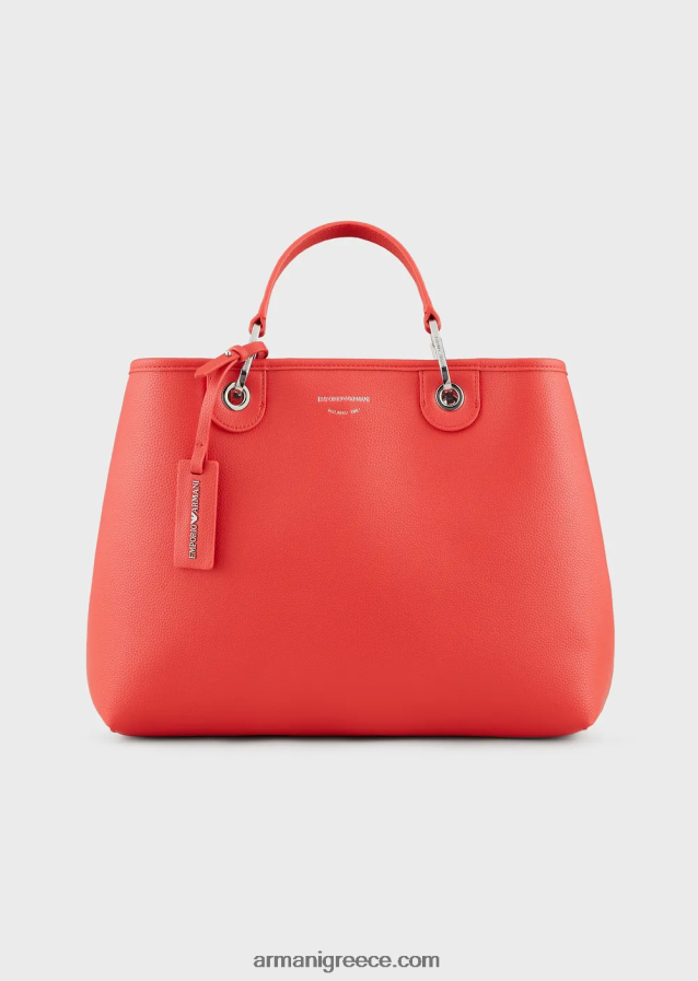 γυναίκες Armani μεσαία myea shopper bag με στάμπα ελαφιού 4046R6682 πορτοκάλι