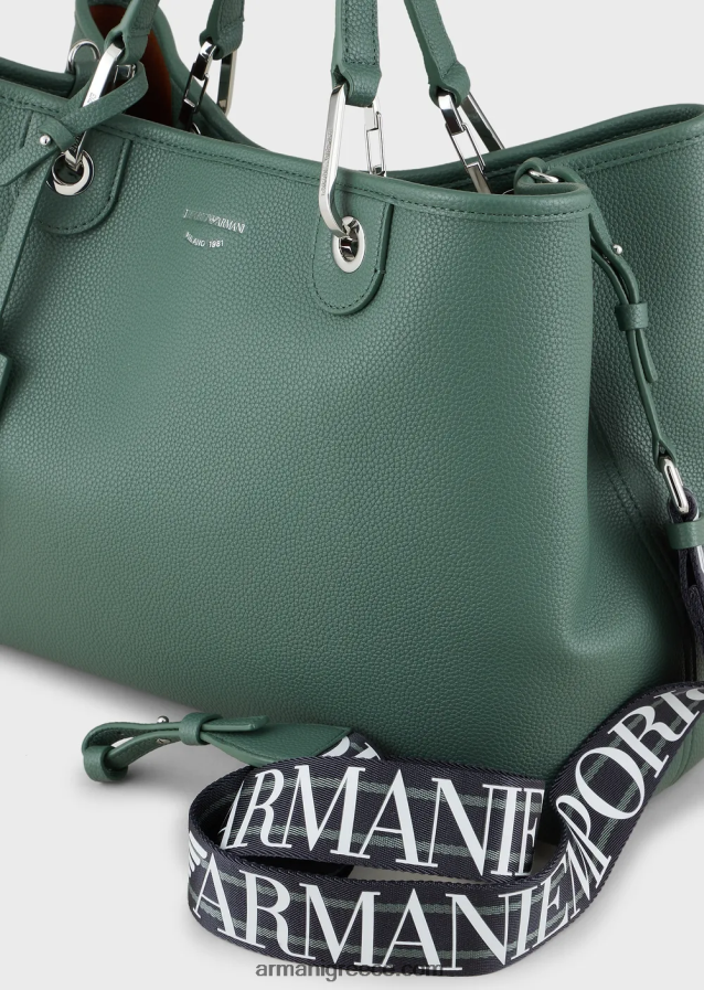 γυναίκες Armani μεσαία myea shopper bag με στάμπα ελαφιού 4046R6682 πορτοκάλι
