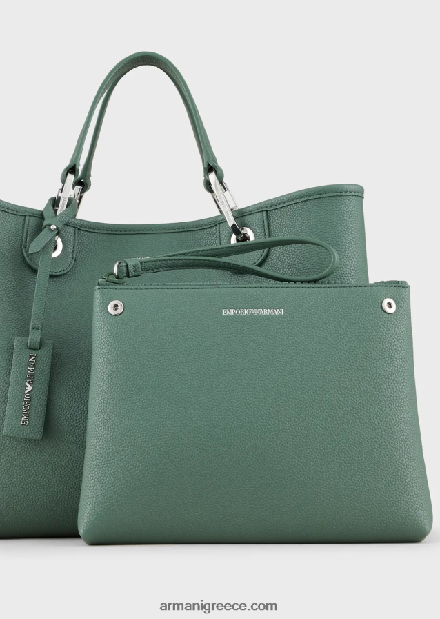 γυναίκες Armani μεσαία myea shopper bag με στάμπα ελαφιού 4046R6682 πορτοκάλι