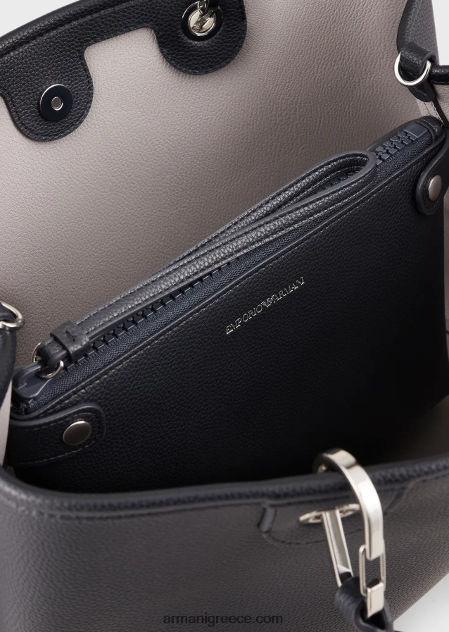 γυναίκες Armani μεσαία myea shopper bag με στάμπα ελαφιού 4046R6683 ναυτικό μπλε