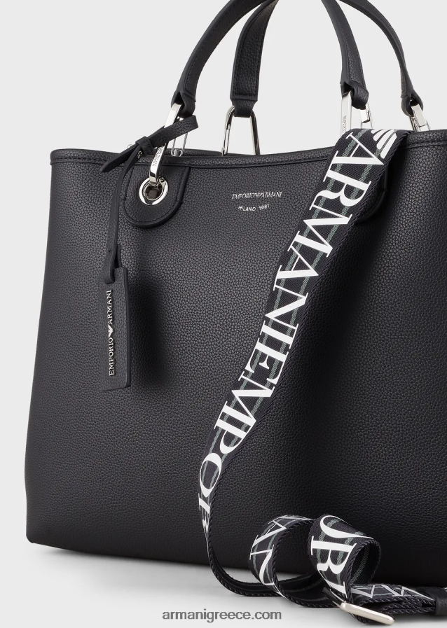 γυναίκες Armani μεσαία myea shopper bag με στάμπα ελαφιού 4046R6683 ναυτικό μπλε