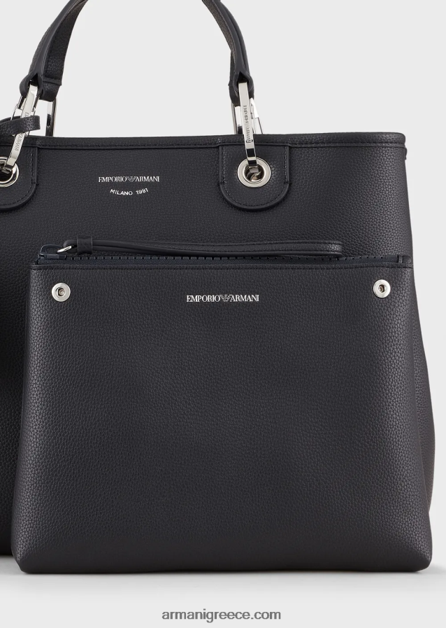 γυναίκες Armani μεσαία myea shopper bag με στάμπα ελαφιού 4046R6683 ναυτικό μπλε