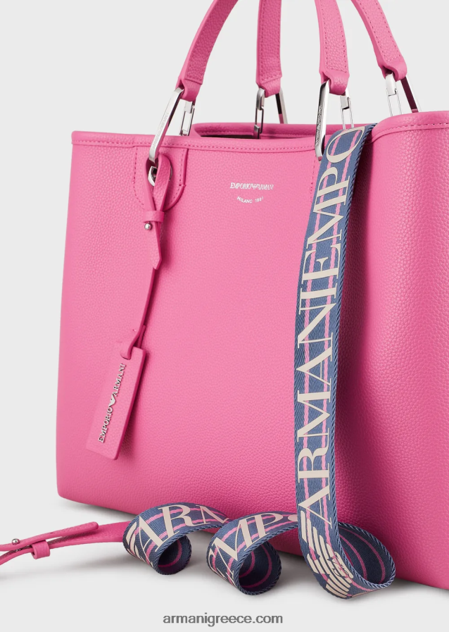 γυναίκες Armani μεσαία myea shopper bag με στάμπα ελαφιού 4046R6685 φουξία
