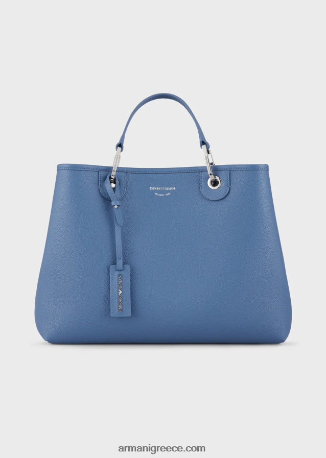 γυναίκες Armani μεσαία myea shopper bag με στάμπα ελαφιού 4046R6686 μπλε