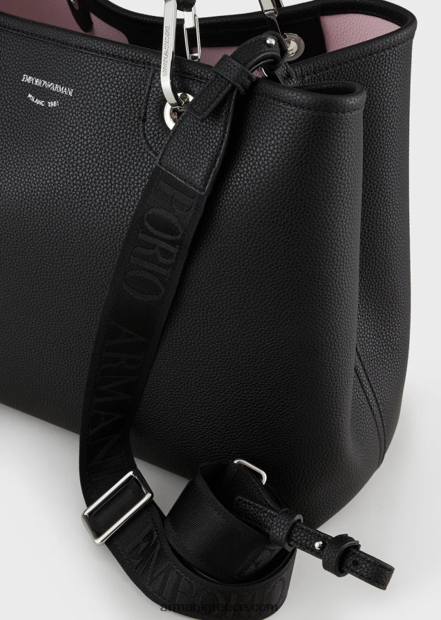 γυναίκες Armani μεσαία myea shopper bag με στάμπα ελαφιού 4046R6686 μπλε