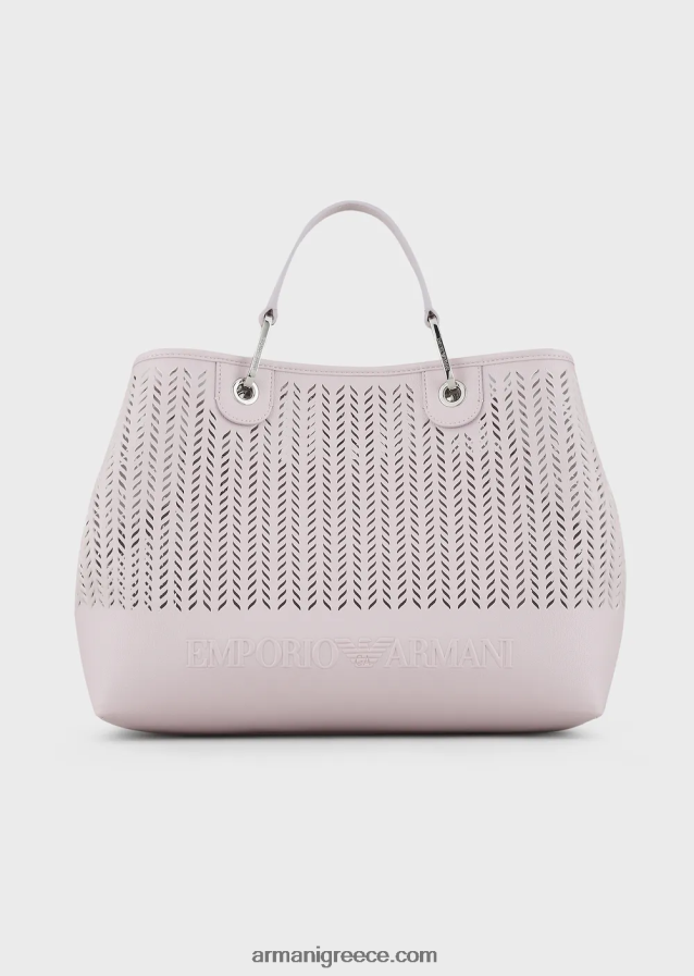 γυναίκεςArmani αξιών βιωσιμότητας μεσαία myea shopper bag με διάτρητο μοτίβο chevron 4046R6704 ροζ