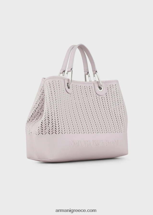 γυναίκεςArmani αξιών βιωσιμότητας μεσαία myea shopper bag με διάτρητο μοτίβο chevron 4046R6704 ροζ