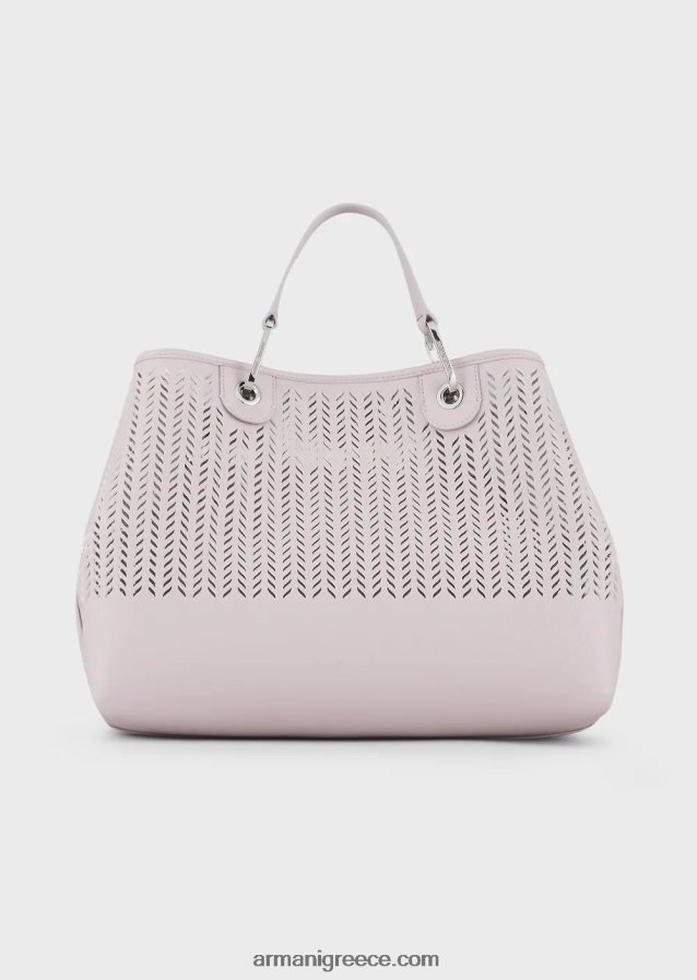 γυναίκεςArmani αξιών βιωσιμότητας μεσαία myea shopper bag με διάτρητο μοτίβο chevron 4046R6704 ροζ